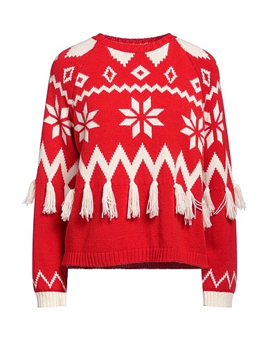 VICOLO Sweater Red 50% Wool, 50% Acrylic