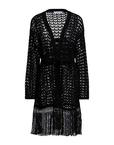 87 AVRIL 90 Cardigan Black 57% Linen, 42% Cotton, 1% Nylon