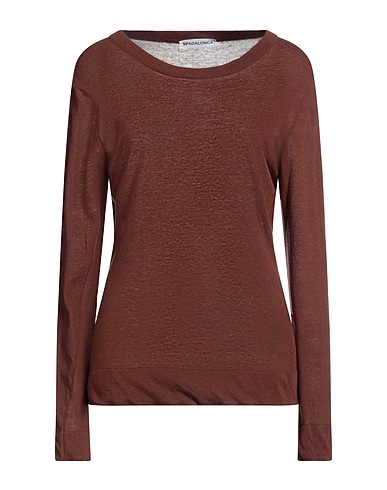 SPADALONGA Sweater Brown 100% Virgin Wool
