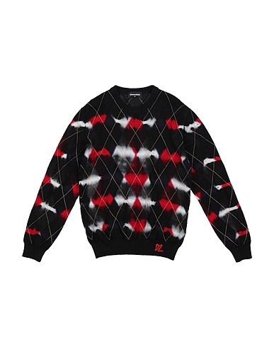 DSQUARED2 Свитер Чёрный 96% Шерсть, 4% Хлопок