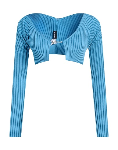 JACQUEMUS プルオーバー アジュールブルー レーヨン 81% / ナイロン 12% / ポリウレタン 4% / ポリエステル 3%