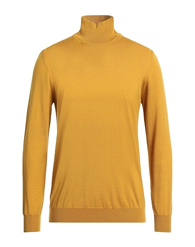 PAOLO PECORA Polo neck Mustard 100% Virgin Wool