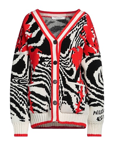 PHILOSOPHY di LORENZO SERAFINI Cardigan Red 100% Virgin Wool