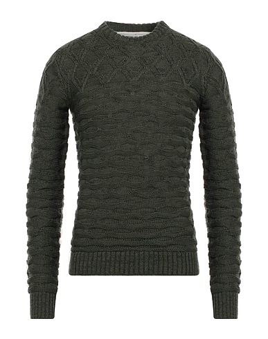 HAMAKI-HO Pullover Verde militare 70% Acrilico, 20% Cotone, 10% Lana