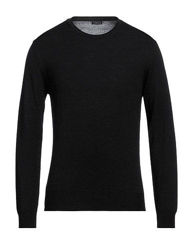 RETOIS Pullover Nero 100% Lana Merino