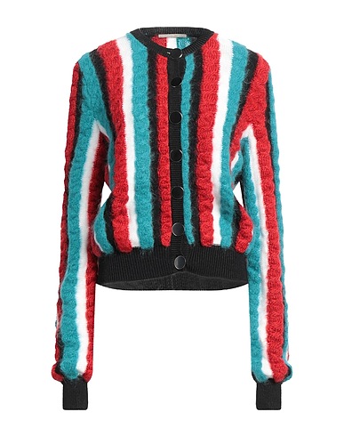 MARCO DE VINCENZO Cardigan Turquoise 48% Viscose, 24% Mohair wool, 16% Polyamide, 10% Acrylic, 2% Wool
