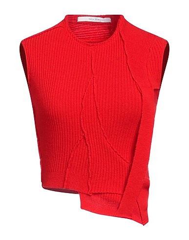 TALIA BYRE Sleeveless sweater Red 100% Virgin Wool