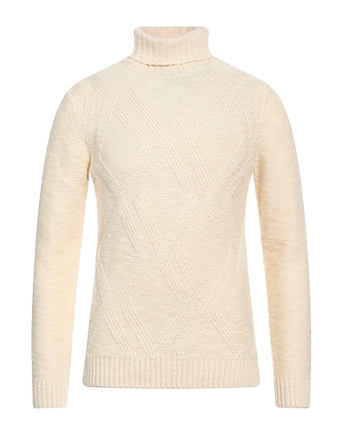 HAMAKI-HO Polo neck Cream 70% Acrylic, 20% Cotton, 10% Wool