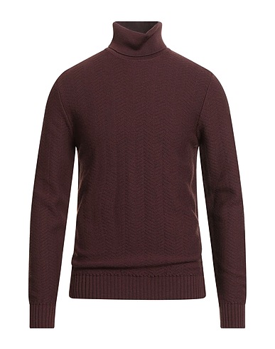 ALPHA STUDIO Rollkragenpullover Schokobraun 100% Merinowolle