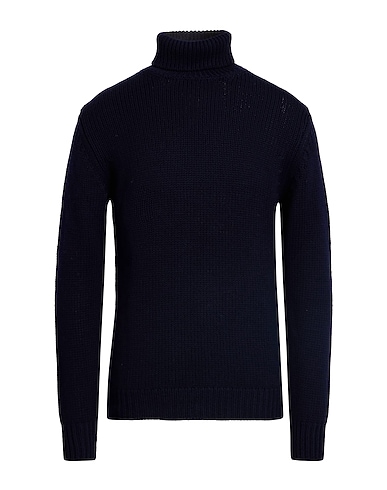 RETOIS Polo neck Midnight blue 100% Merino Wool