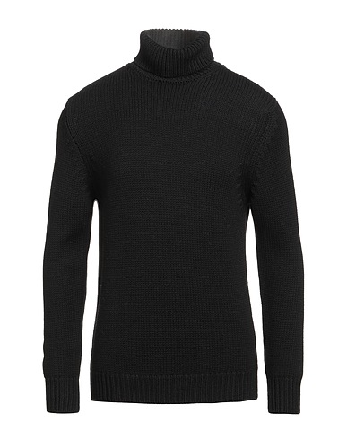 RETOIS Polo neck Black 100% Merino Wool