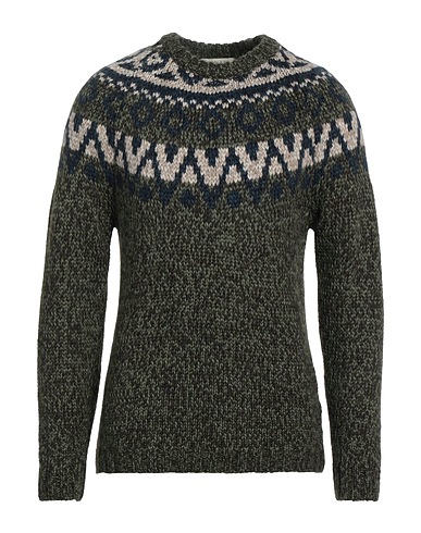 WOOL & CO Jumper Dark green 35% Acrylic, 30% Wool, 20% Alpaca wool, 15% Viscose