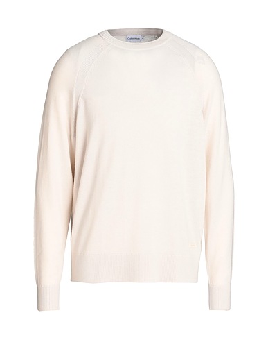 CALVIN KLEIN Pullover Cremeweiß 100% Wolle