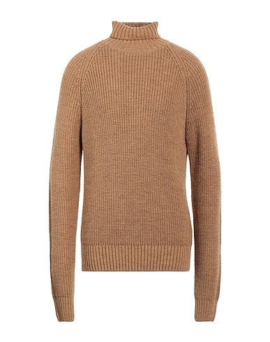MANUEL RITZ Polo neck Camel 75% Acrylic, 10% Wool, 10% Viscose, 5% Alpaca wool