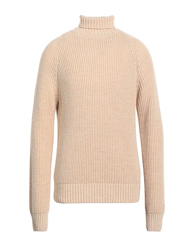 MANUEL RITZ Polo neck Beige 75% Acrylic, 10% Wool, 10% Viscose, 5% Alpaca wool