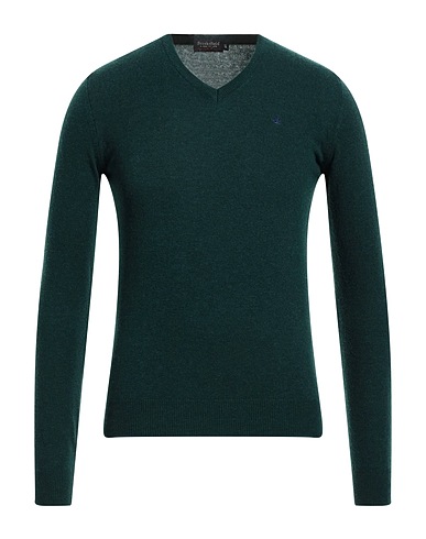 BROOKSFIELD Sweater Dark green 100% Virgin Wool