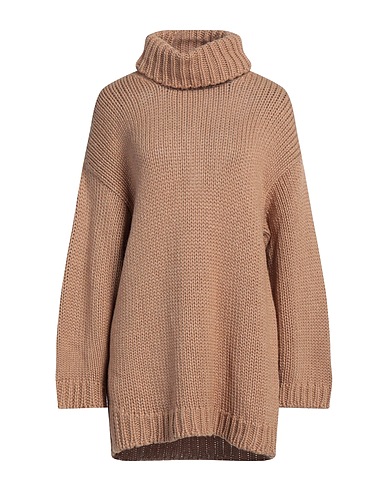 REDValentino Turtleneck Camel 36% Polyester, 26% Viscose, 26% Wool, 7% Metallic fiber, 5% Cashmere