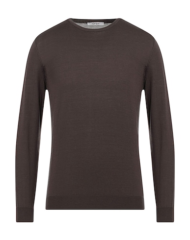 KANGRA Jumper Dark brown 60% Silk, 40% Cotton
