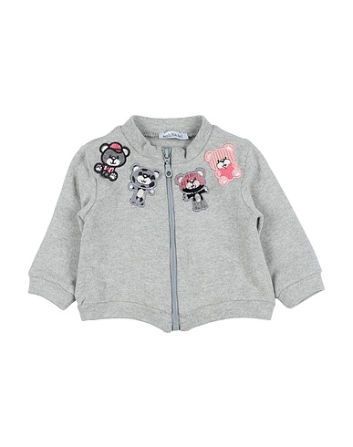 MEILISA BAI Cardigan Light grey 48% Acrylic, 48% Cotton, 4% Elastane