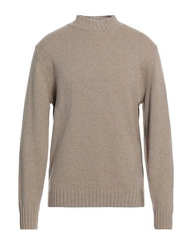 FILIPPO DE LAURENTIIS Polo neck Taupe 90% Super 120s Wool, 10% Cashmere