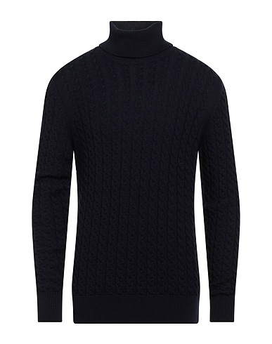 PAOLO PECORA Polo neck Midnight blue 100% Virgin Wool