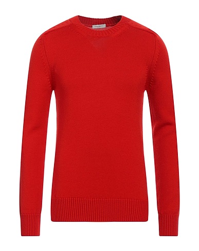 PAOLO PECORA Pullover Tomatenrot 100% Schurwolle