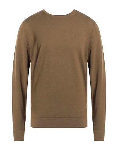 CALVIN KLEIN Pullover Khaki 100% Lana