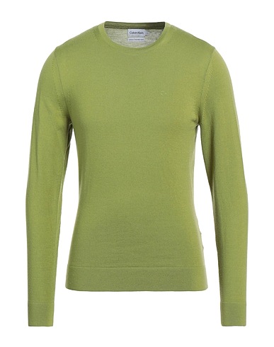 CALVIN KLEIN Jumper Sage green 100% Wool
