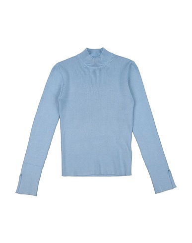 MANILA GRACE Polo neck Sky blue 70% Viscose, 30% Nylon