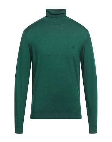 BROOKSFIELD Polo neck Green 100% Virgin Wool