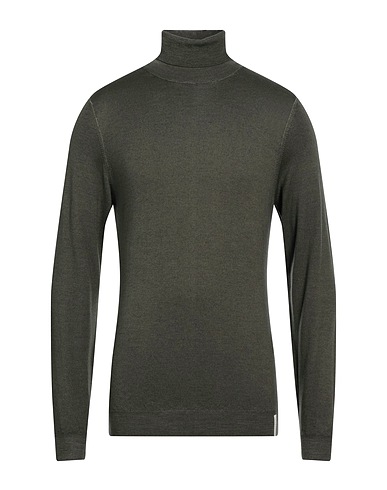 BROOKSFIELD Polo neck Military green 100% Virgin Wool