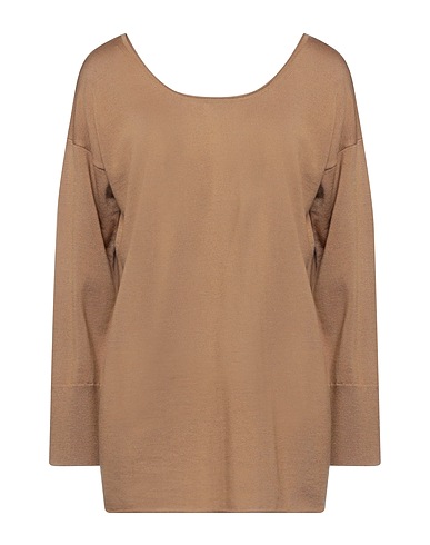 ALPHA STUDIO Sweater Camel 100% Merino Wool