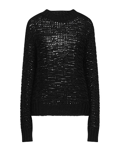 ALPHA STUDIO Pullover Nero 50% Poliammide riciclato, 40% Lana, 6% Lana mohair, 4% Lana Merino