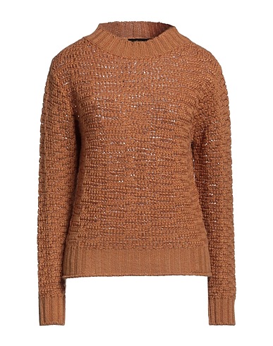 ALPHA STUDIO Pullover Cammello 50% Poliammide riciclato, 40% Lana, 6% Lana mohair, 4% Lana Merino