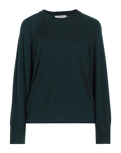ALPHA STUDIO Pullover Verde scuro 100% Lana Merino