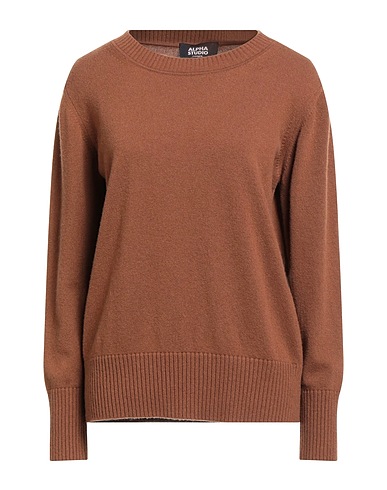 ALPHA STUDIO Cashmere blend Brown 100% Cashmere