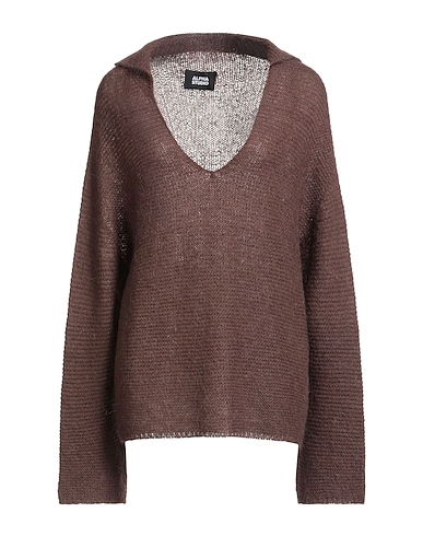 ALPHA STUDIO Sweater Dark brown 50% Polyamide, 30% Mohair wool, 20% Wool