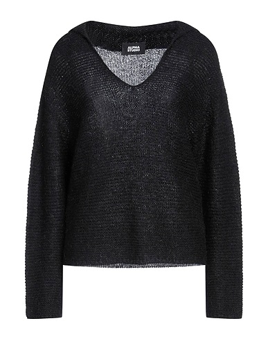 ALPHA STUDIO Jumper Black 50% Polyamide, 30% Mohair wool, 20% Wool