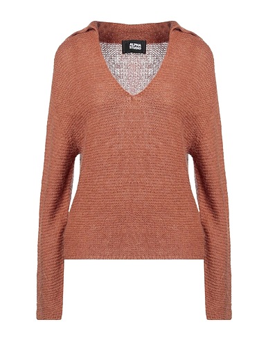 ALPHA STUDIO Pullover Marrone 50% Poliammide, 30% Lana mohair, 20% Lana