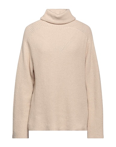 ALPHA STUDIO Polo neck Beige 40% Recycled wool, 30% Viscose, 20% Polyamide, 10% Cashmere