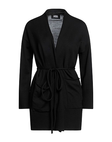 ALPHA STUDIO Cardigan Black 100% Merino Wool