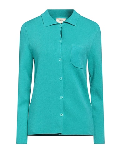 TOY G. Cardigan Turquoise 56% Viscose, 28% Polyester, 16% Polyamide