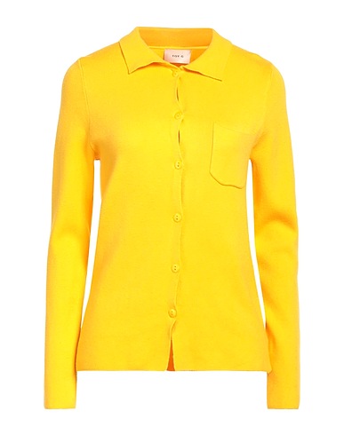 TOY G. Strickjacke Gelb 56% Viskose, 28% Polyester, 16% Polyamid