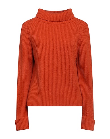 ALPHA STUDIO Polo neck Rust 70% Wool, 30% Cashmere