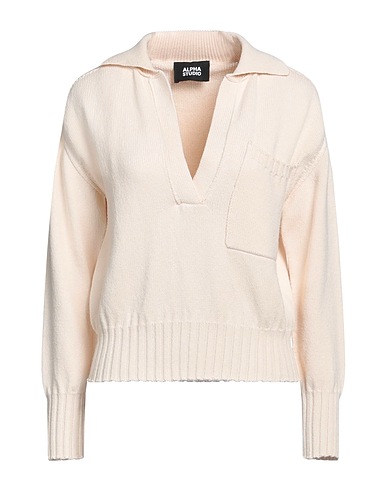 ALPHA STUDIO Pullover Elfenbein 52% Wolle, 48% Polypropylen
