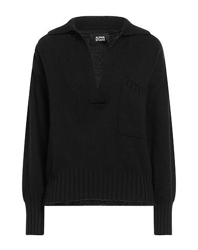 ALPHA STUDIO Pullover Nero 52% Lana, 48% Polipropilene