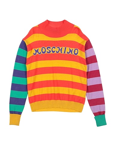 MOSCHINO TEEN Polo neck Orange 50% Wool, 50% Acrylic, Polyester, Cotton