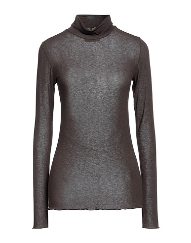 ALPHA STUDIO Turtleneck Dark brown 64% Viscose, 18% Polyamide, 10% Cashmere, 8% Elastane