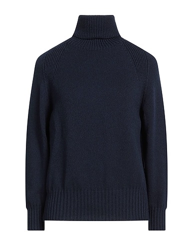 ALPHA STUDIO Polo neck Midnight blue 52% Wool, 48% Polypropylene