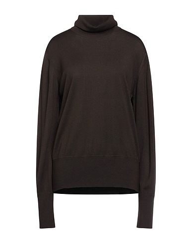 ALPHA STUDIO Turtleneck Dark brown 100% Wool